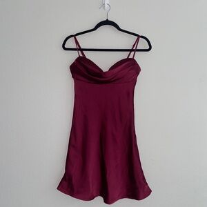 Hello Molly All In Love Satin Mini Dress Purple - Small